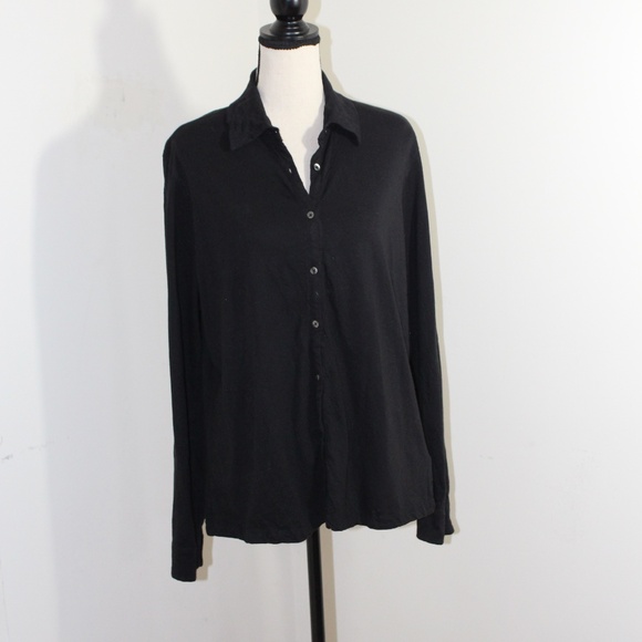 Boden, black long sleeve button down shirt - Picture 1 of 14